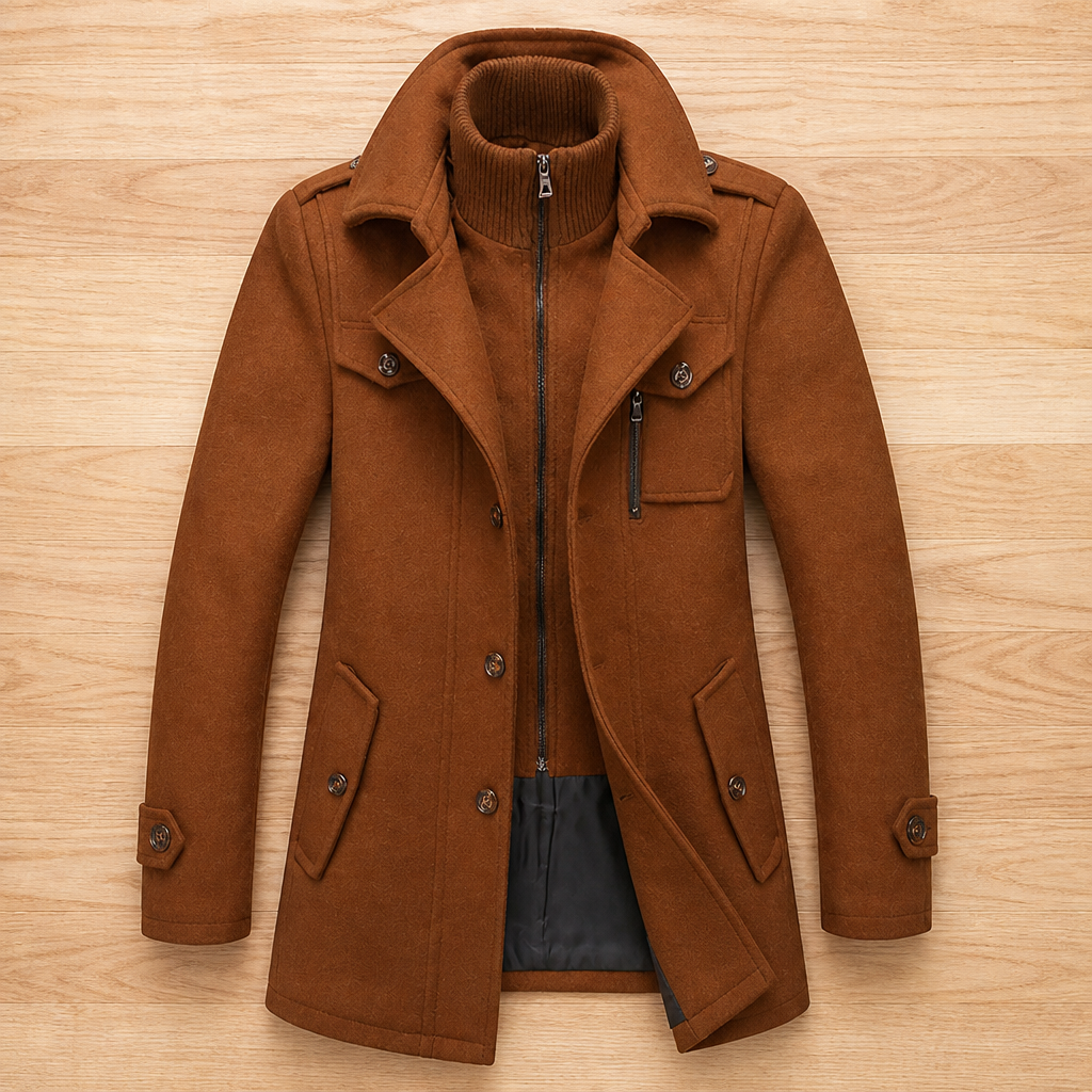 Double Shield Wool Coat™ — Command Warmth and Confidence Wherever You Go