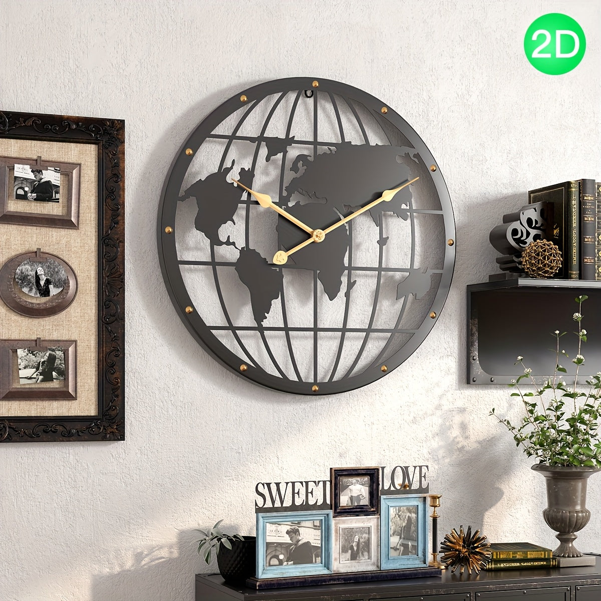 Sophisticated 40CM Decorative Metal Wall Clock