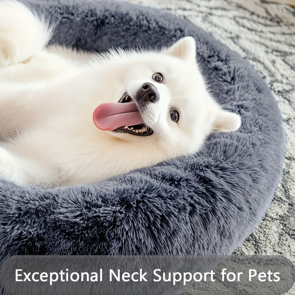 CozyNest - Plush Donut Pet Bed for Dogs and Cats of All Sizes