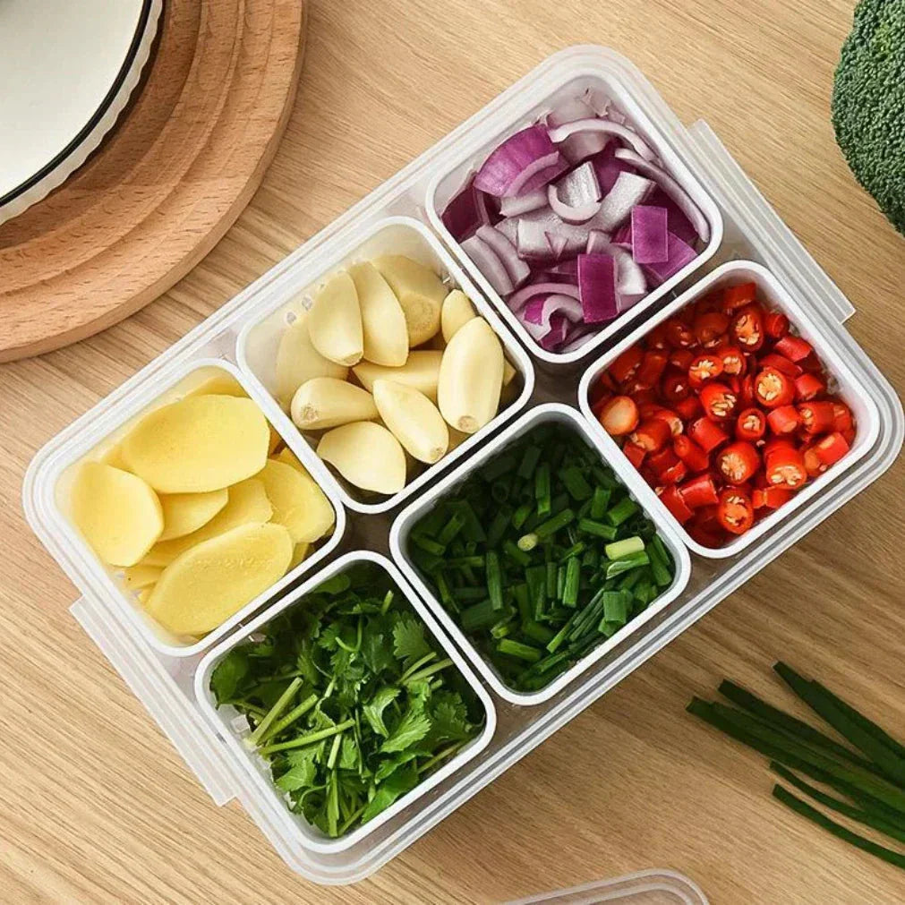 Refrigerator Storage Container | Drain Insert with Moisture Control | Stackable Tray | CoolClear