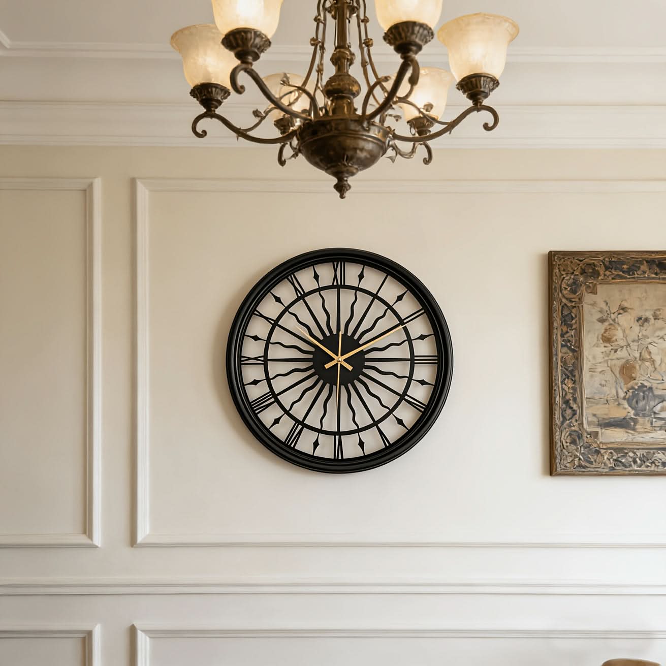 Silent Iron Art 3D Round Analog Wall Clock