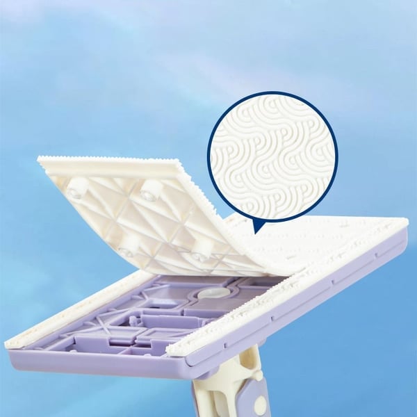 Floor Cleaner | 360° Swiveling Flat Mop Head | Touch-Free Pad Replacement | MopMate