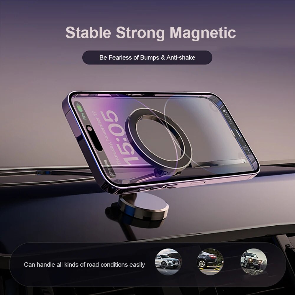 Versatile Magnetic Car Phone Mount with 360° Flexibility