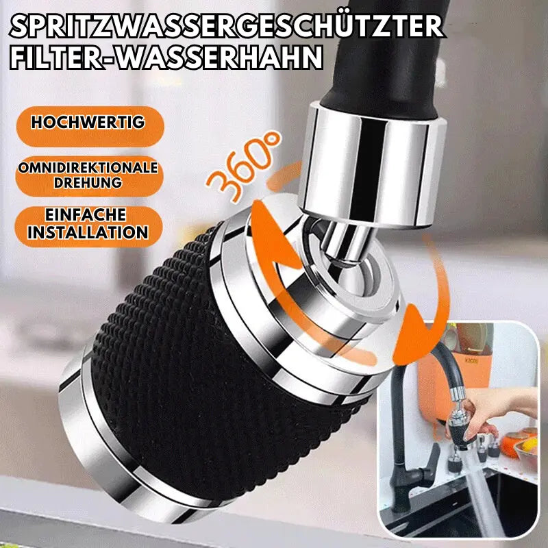 Rotatable 360° Faucet Splash Guard – Simple and Mess-Free Rinsing