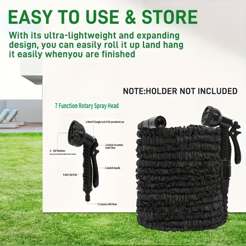 AquaStream – Versatile High-Pressure Garden Hose with Nozzle