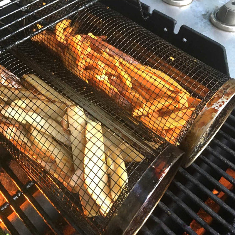 BBQ Cooking Basket | 360° Swivel | Even Heating | Stainless Steel Construction | GrillMaster
