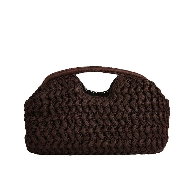 Woven Raffia Shoulder Bag in Elegant Design