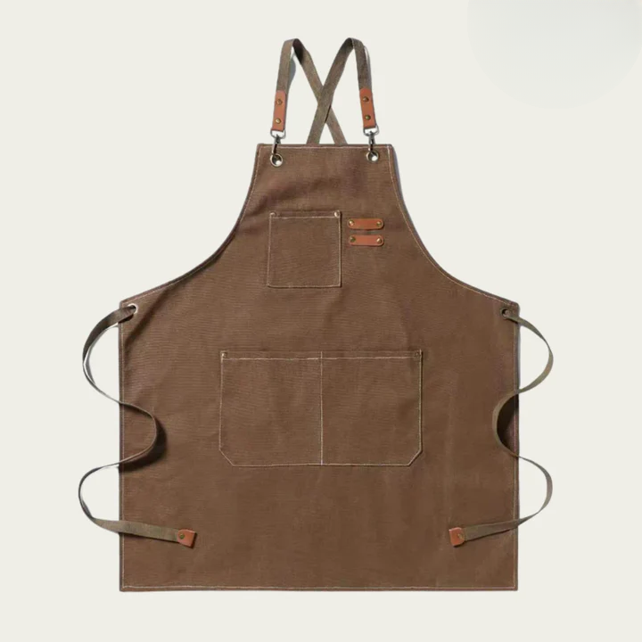 Canvas Craft Apron | Crossback Straps | Pockets for Tools | HandHaven