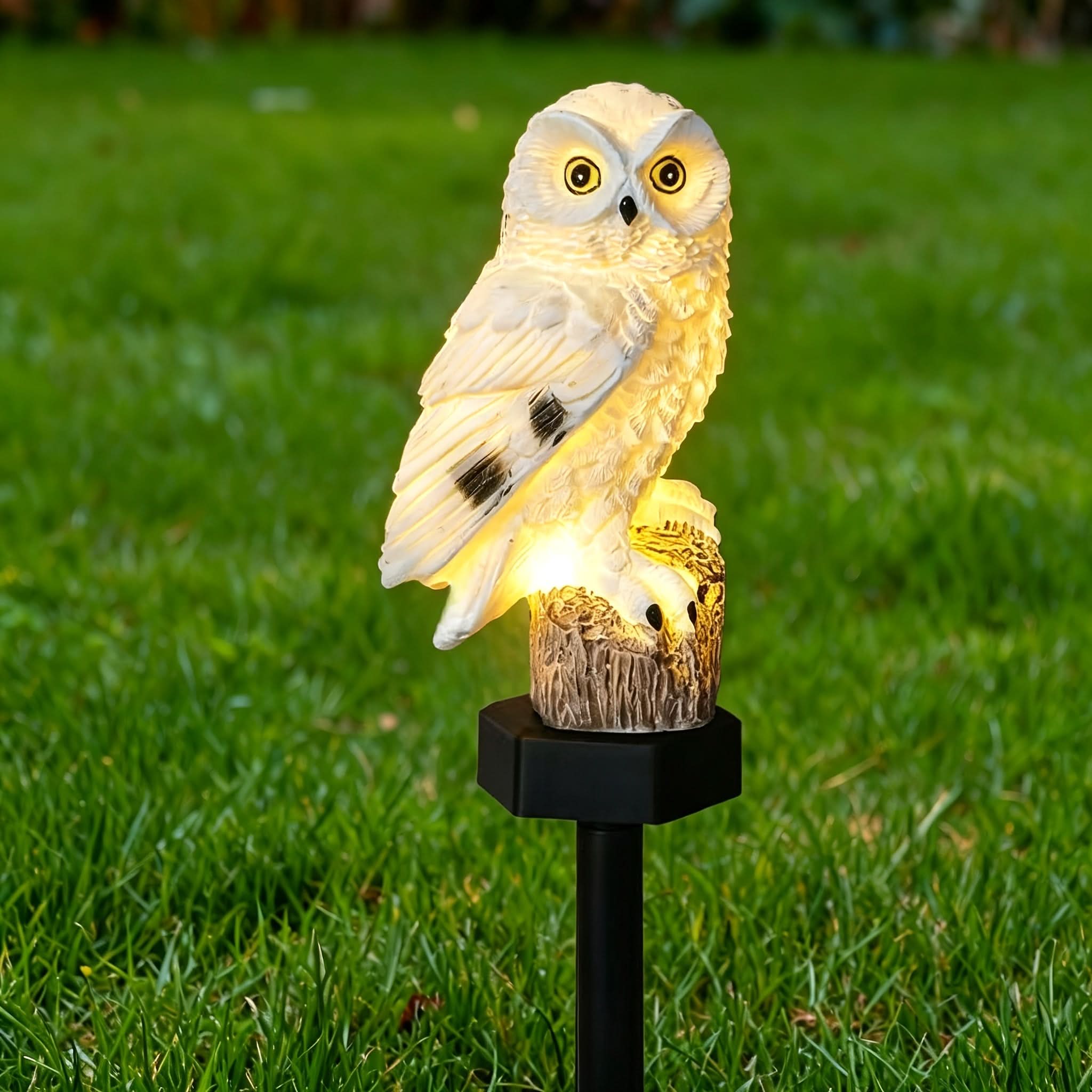 Garden Owl Statue Light with Solar LED