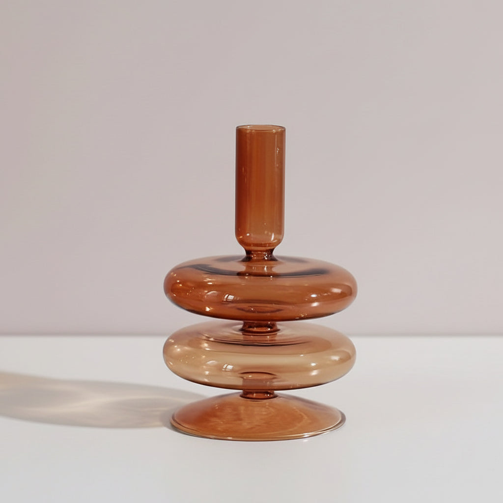 Elegant Glass Candle Holder and Vase for Modern Decor