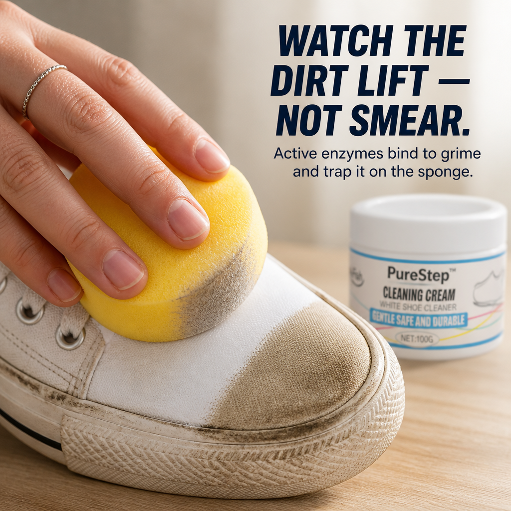 PureStep™ — Remove Dull Yellow Stains & Revive White Sneakers in 5 Minutes
