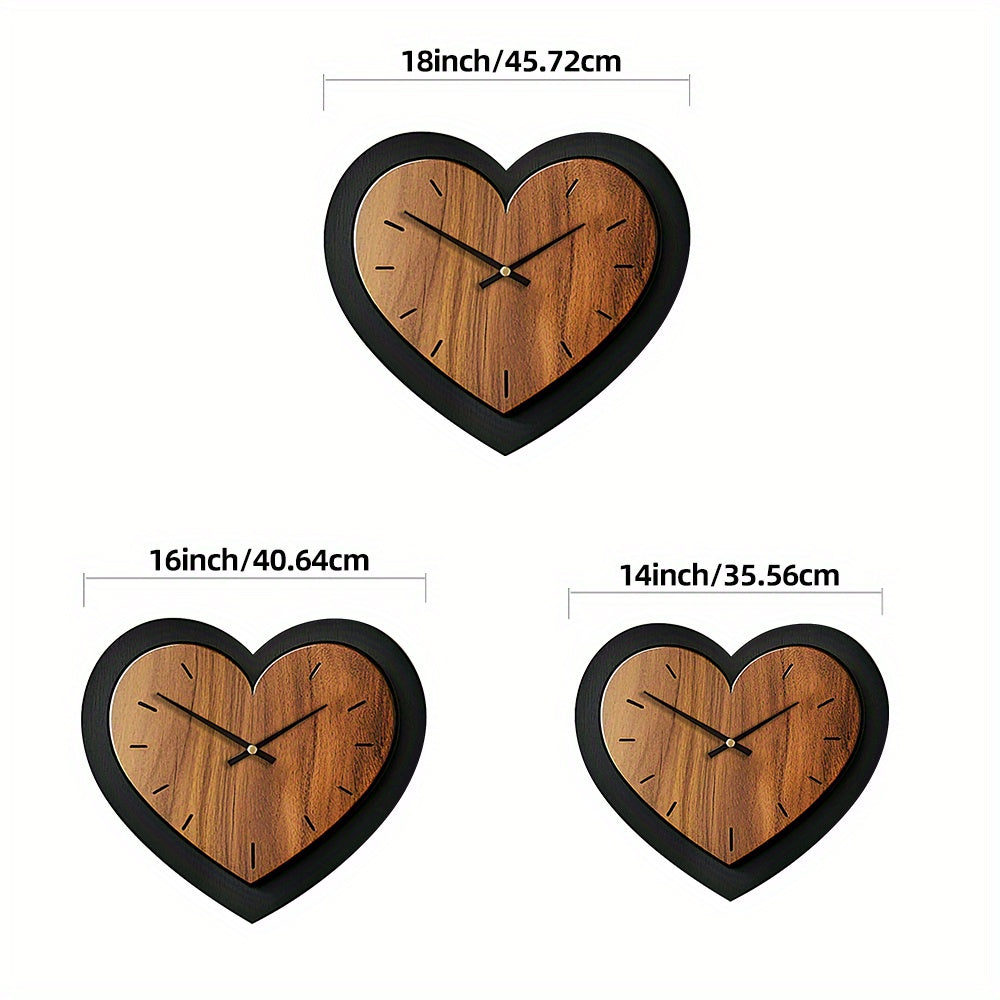 Heartfelt Elegance – Rustic Wooden Wall Clock