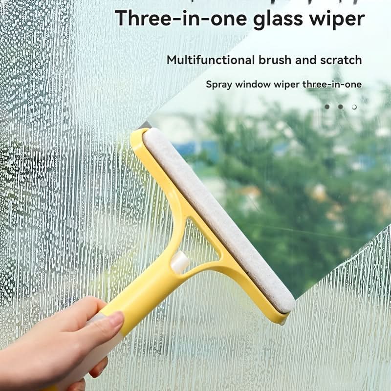 3-in-1 Scraper for Windows and Mirrors with Detachable Microfiber Cloth