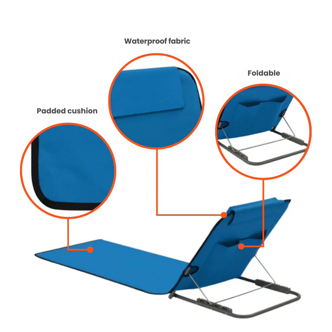 Portable Relaxation Mat with Back Support for Outdoor Fun