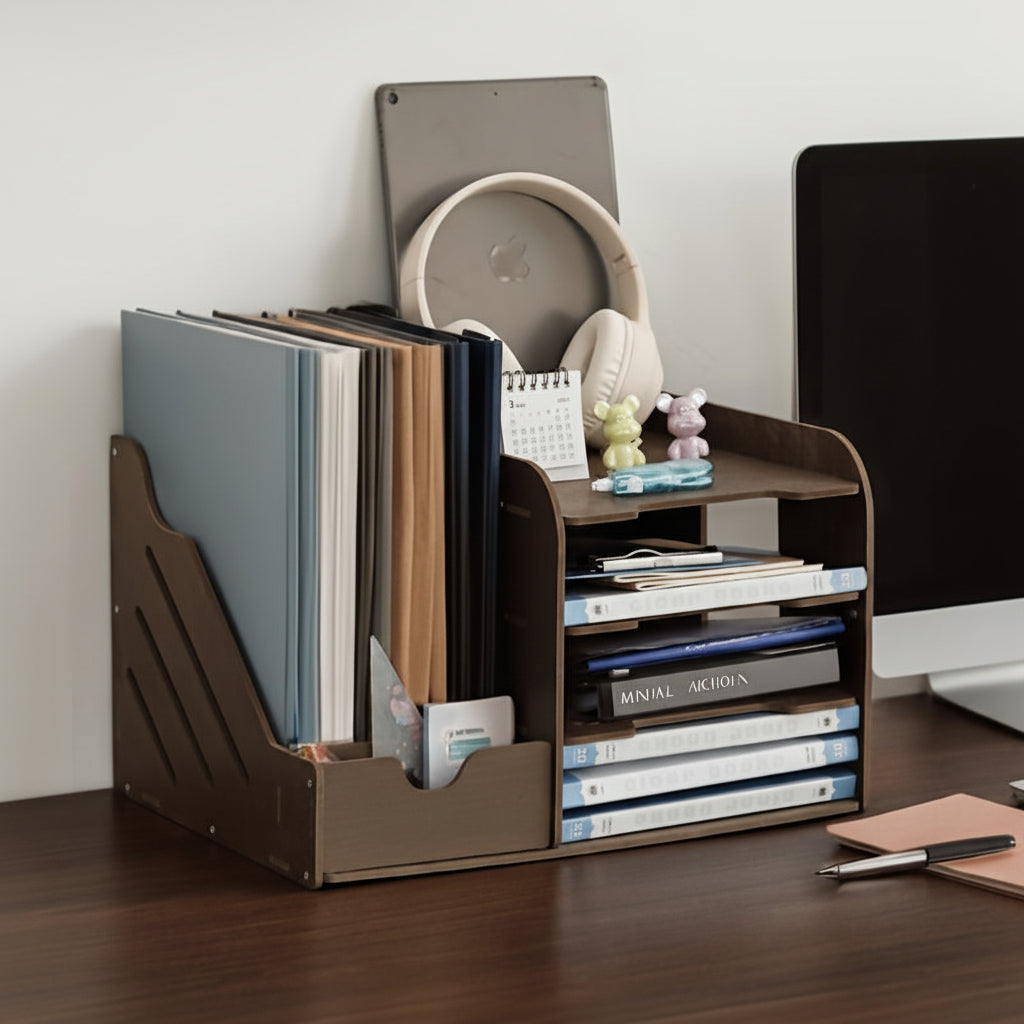 Elevate Your Desk with the Versatile File & Book Organizer