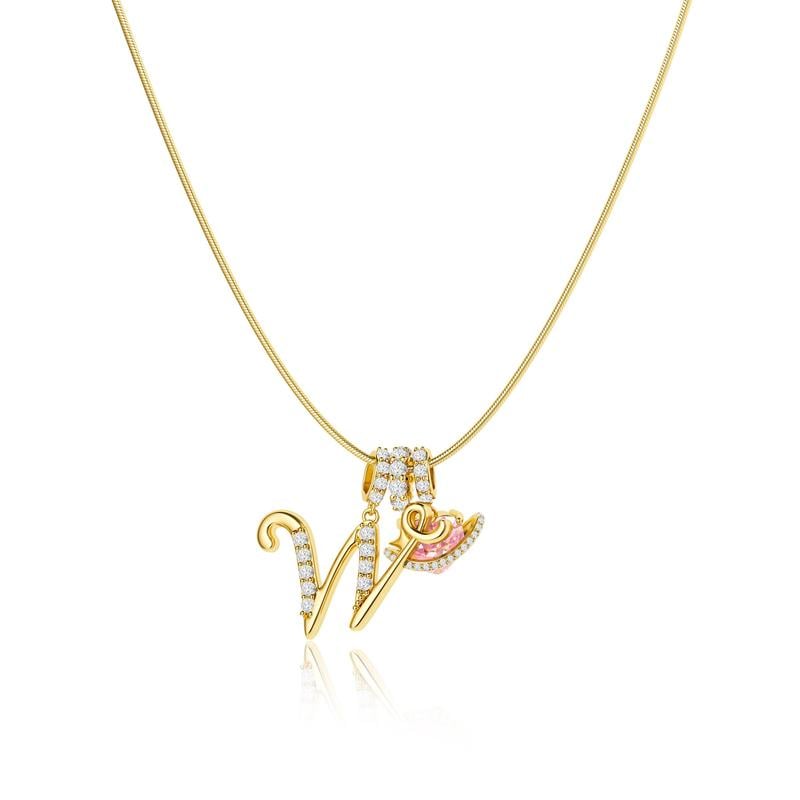 LumaraGlow™ 3-Layer Initial Necklace — Own Your Story in Dazzling Personalized Gold
