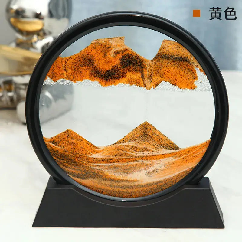 Glass 3D Sand Art Picture with Moving Sand Design