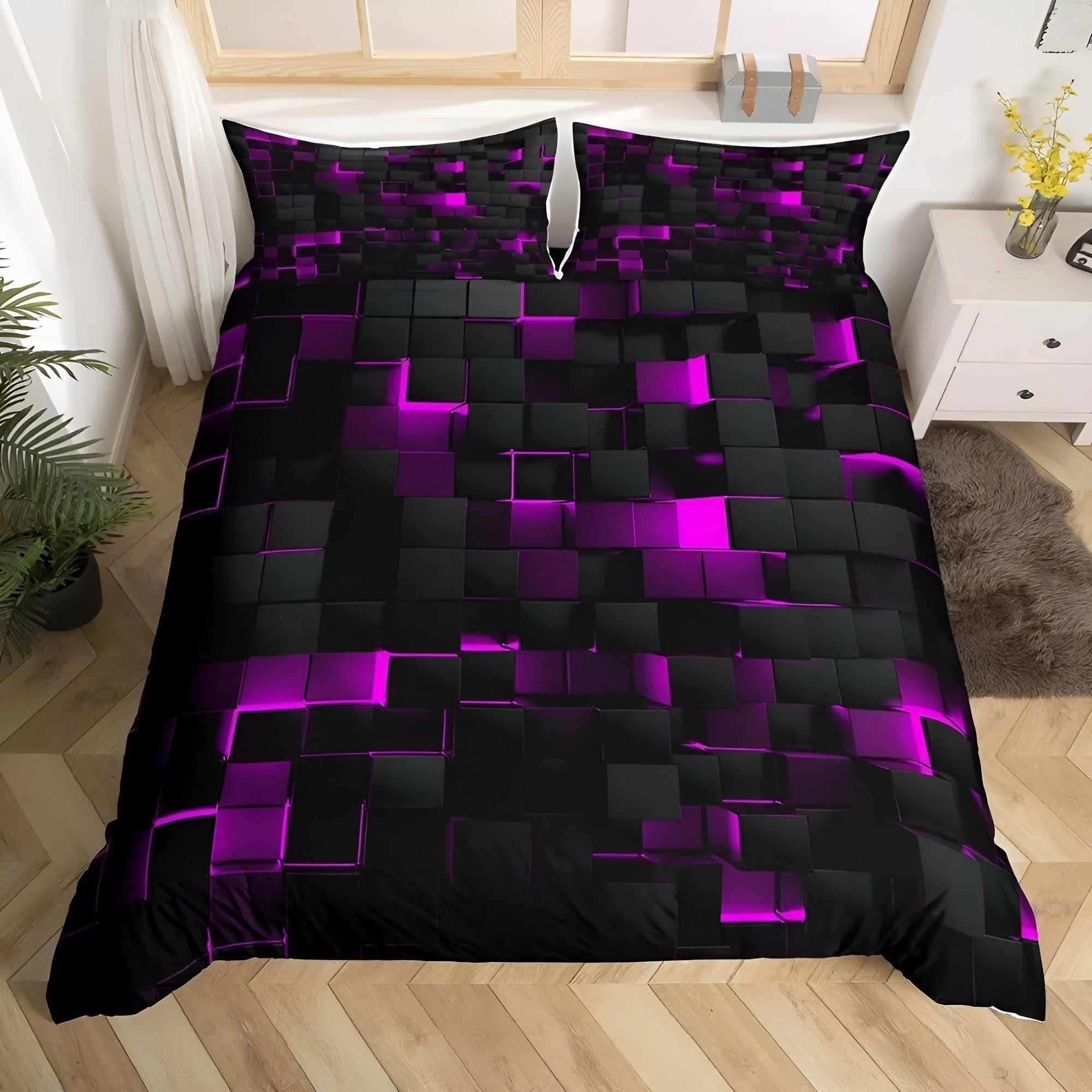 Futuristic 3D Comfort Bedding Set for Gamers