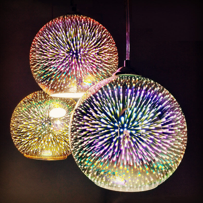 Illuminated Glass Dome Pendant Light - Versatile Hanging Fixture