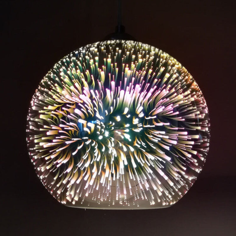 Illuminated Glass Dome Pendant Light - Versatile Hanging Fixture