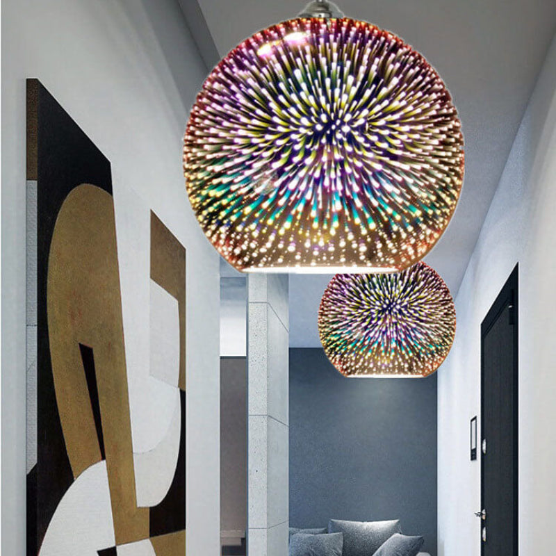 Illuminated Glass Dome Pendant Light - Versatile Hanging Fixture