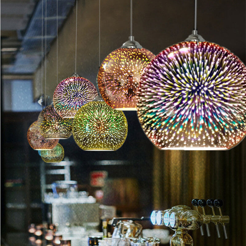 Illuminated Glass Dome Pendant Light - Versatile Hanging Fixture