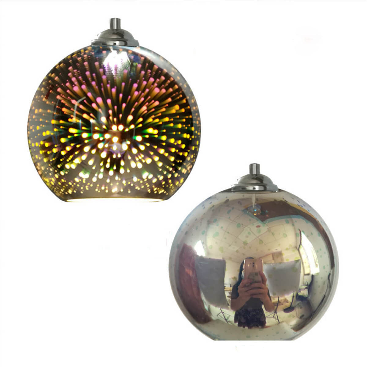 Illuminated Glass Dome Pendant Light - Versatile Hanging Fixture