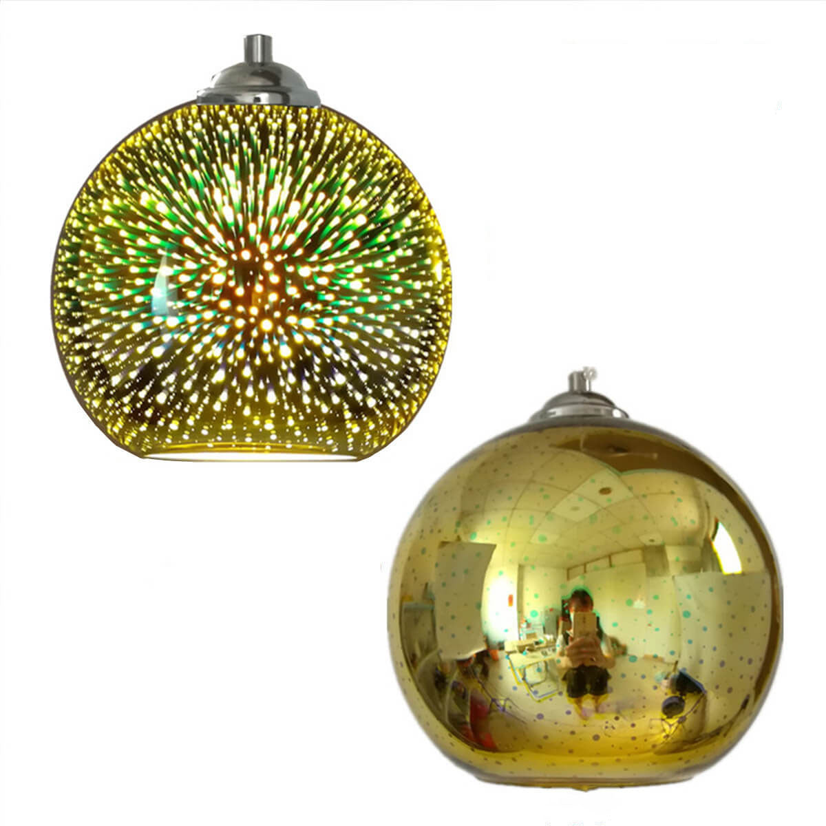 Illuminated Glass Dome Pendant Light - Versatile Hanging Fixture