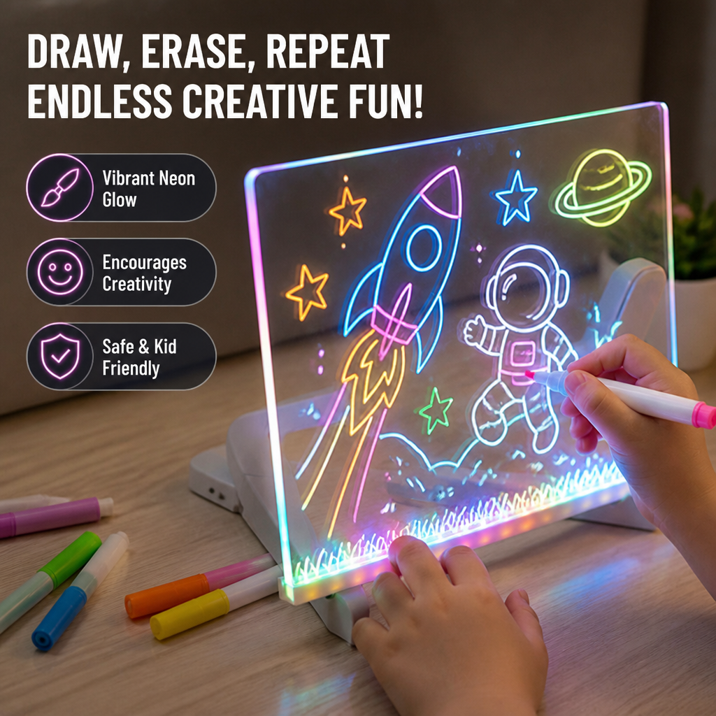 LumaSketch™ — Ignite Your Child’s Imagination with Every Glowing Stroke