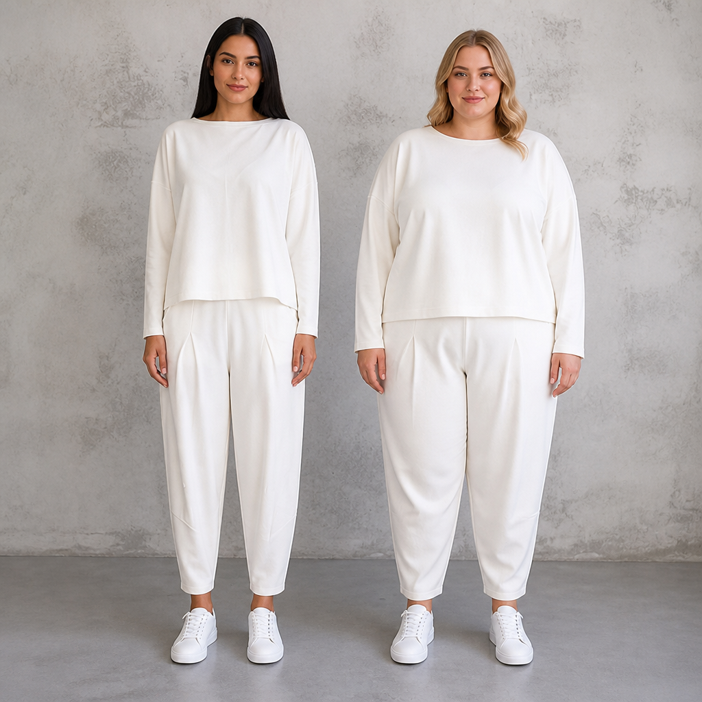 VeloraEase™ – Relaxed Two-Piece Lounge Set with Pocketed Tapered Trousers