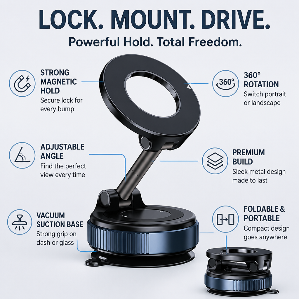 GripTitan™ — Lock Your Phone Like a Pro and Drive with Total Confidence