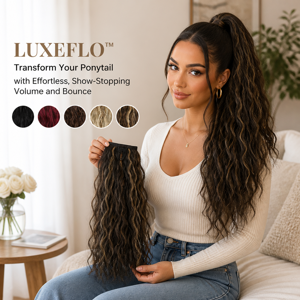 LuxeFlo™ — Transform Your Ponytail with Effortless, Show-Stopping Volume and Bounce