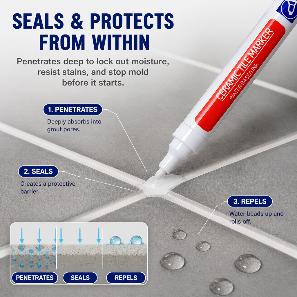 MiraSeal™ Grout Reviver — Instantly Banish Mold and Stains for Tiles You’re Proud to Show Off