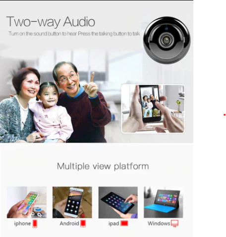 Compact 1080P WiFi Surveillance Camera with Night Vision