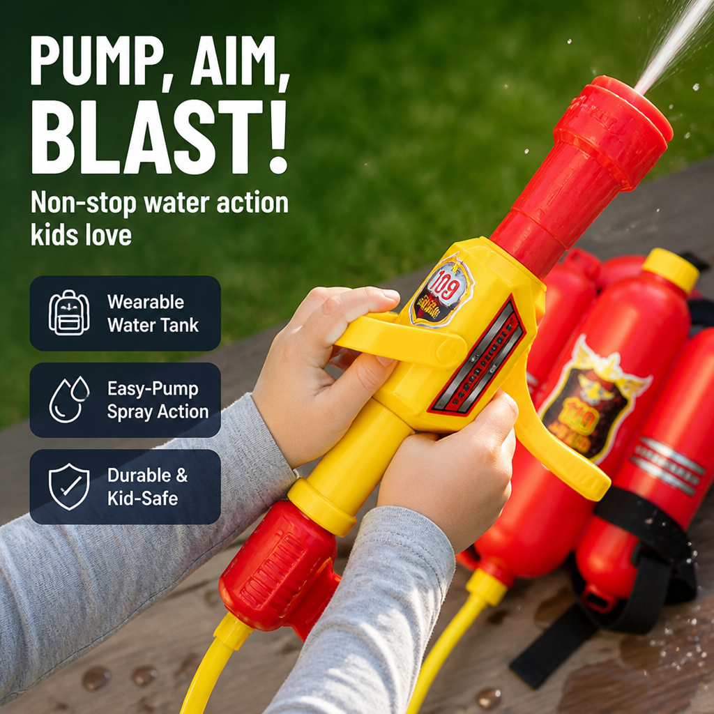 BlazeCharge™ Water Warrior Backpack — Unleash Heroic Outdoor Thrills Kids Beg For