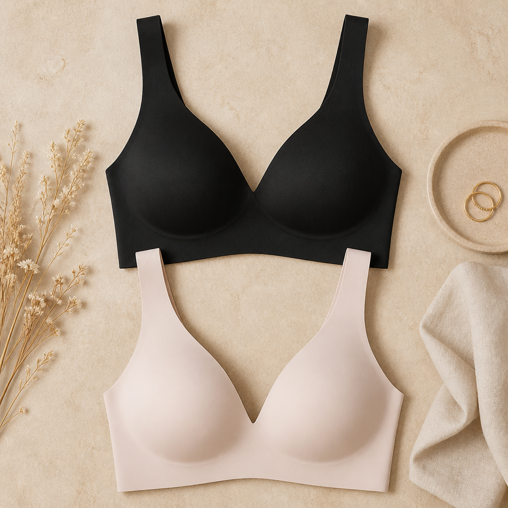 AeroLuxe™ – Wireless Seamless Bra with Deep-V Molded Cups