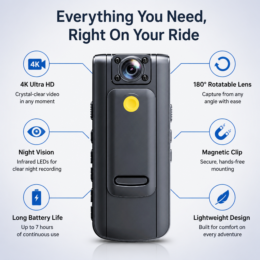 VeloVista™ — Relive Every Ride with Stunning, Night-Ready 4K Clarity