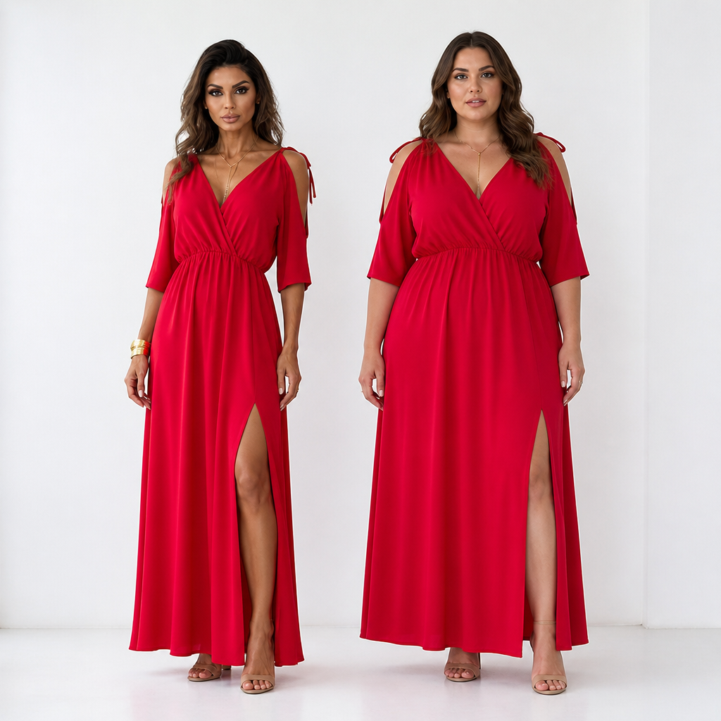 SerenAura™ V-Neck Dress — Own Every Room with Bold, Effortless Confidence