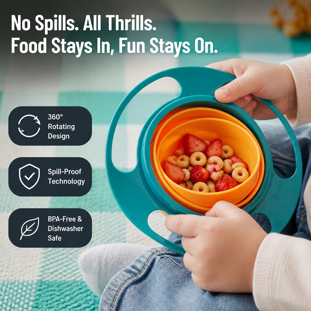 TwistSafe™ Bowl — Turn Toddler Chaos into Proud, Spill-Free Confidence