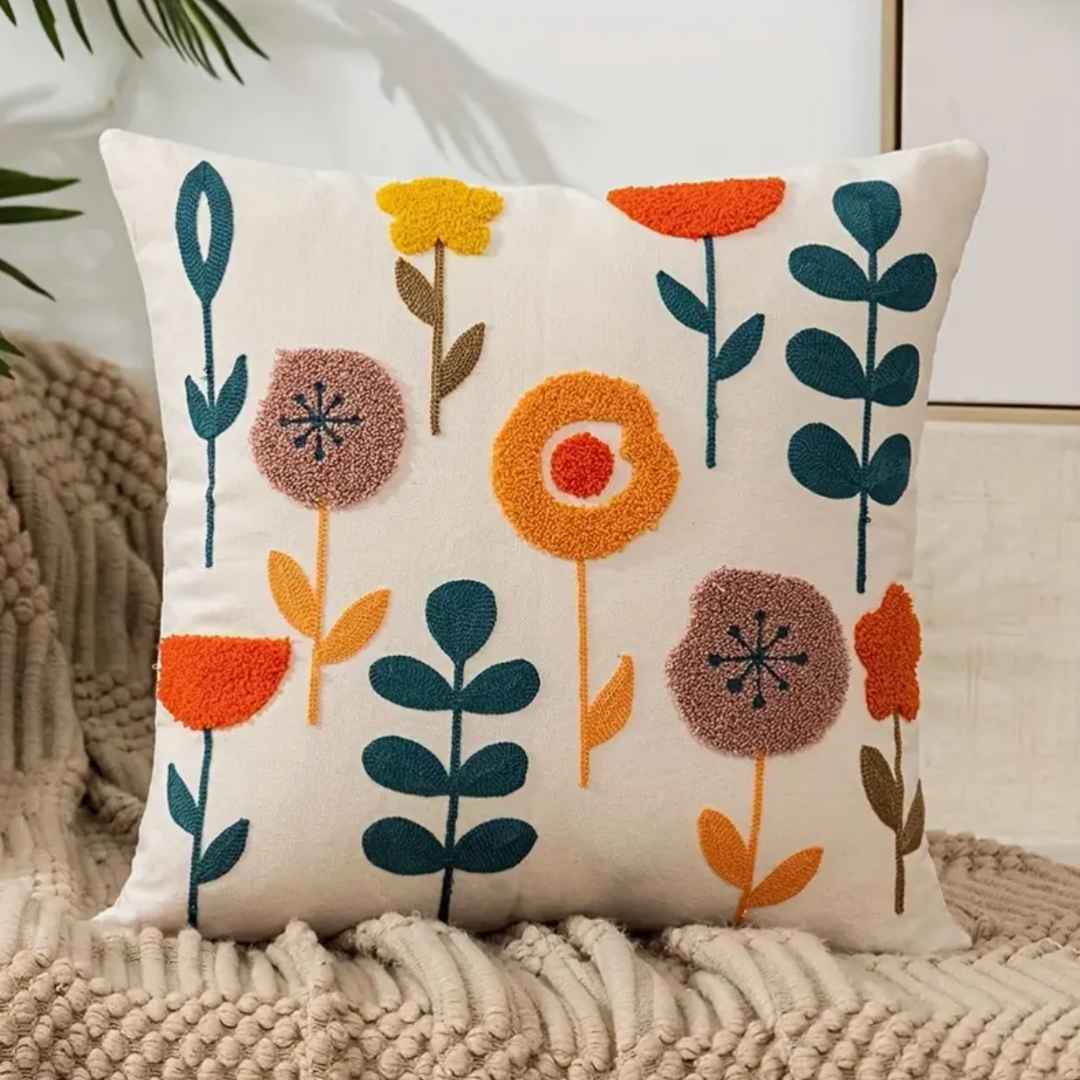 Charming Floral Throw Pillow for Cozy Living Spaces