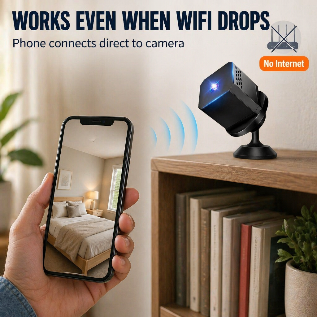 Zoomora™ Mini Cam — View Every Room Day and Night, Wherever You Are