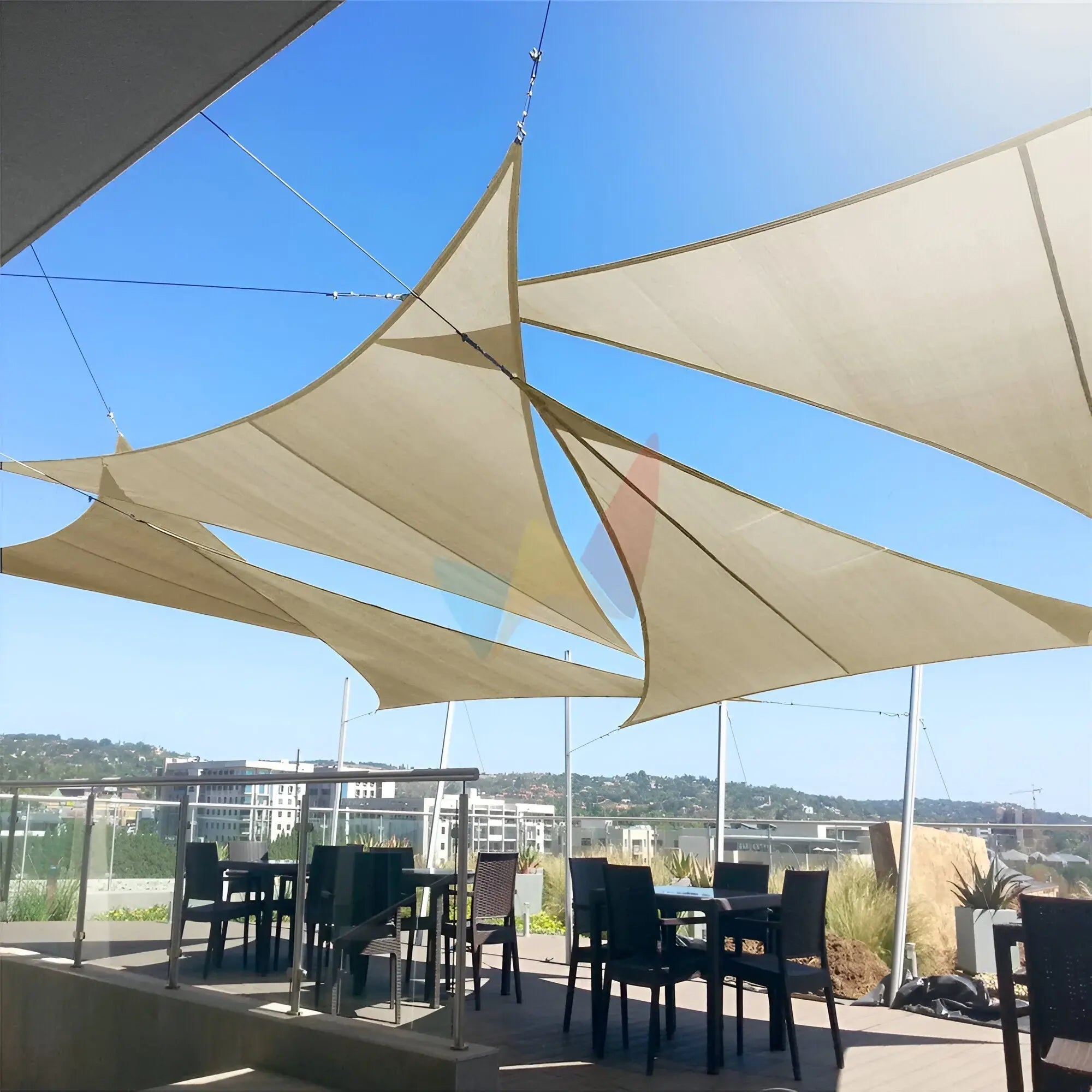 Sun Sail | Triangle Patio Shade | Water-Repellent and UV Resistant | AeriCover