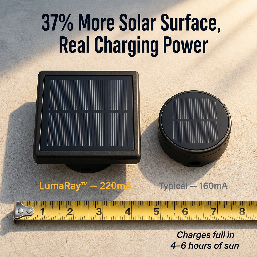 LumaRay™ — Illuminate Your Garden Path for 12 Straight Hours on a Single Day's Charge