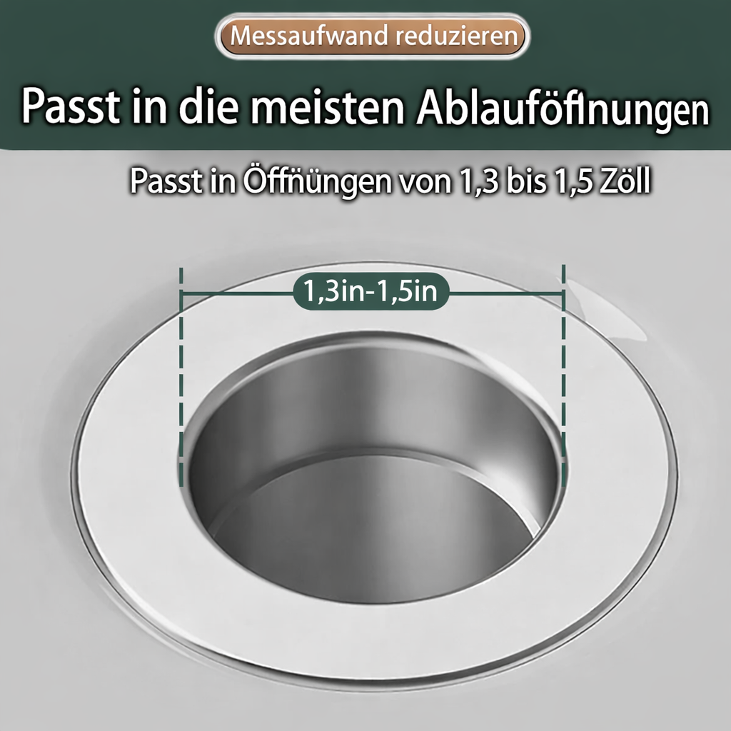 Sink Drain Plug | Stainless Steel Blockage-Resistant Filter | FilterPro