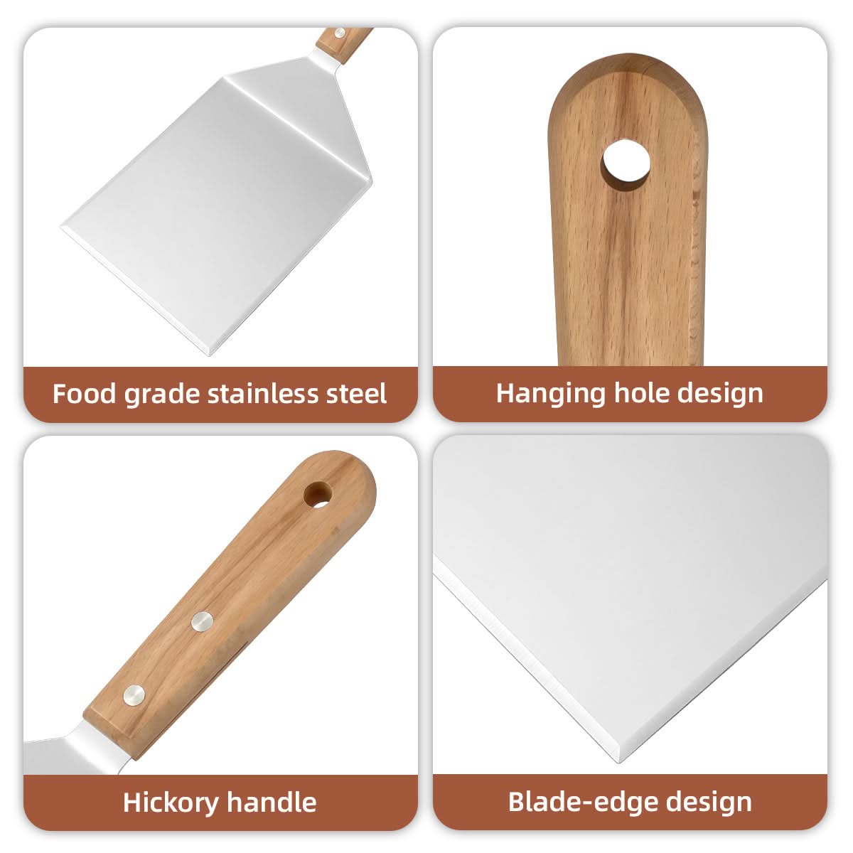 Ergonomic Steel BBQ Spatula with Durable Construction
