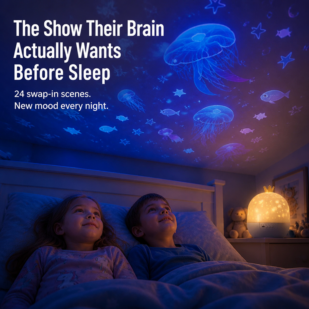 RadiantDreams™ — Put an End to Bedtime Struggles With 24 Sky and Ocean Projection Scenes