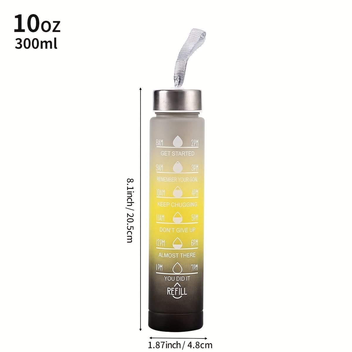 Gradient Water Bottle with Straw for Hydration