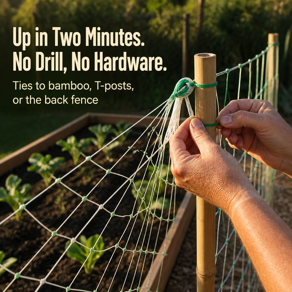 SkyRiseGrid™ — Double Your Yield in Half the Garden Room