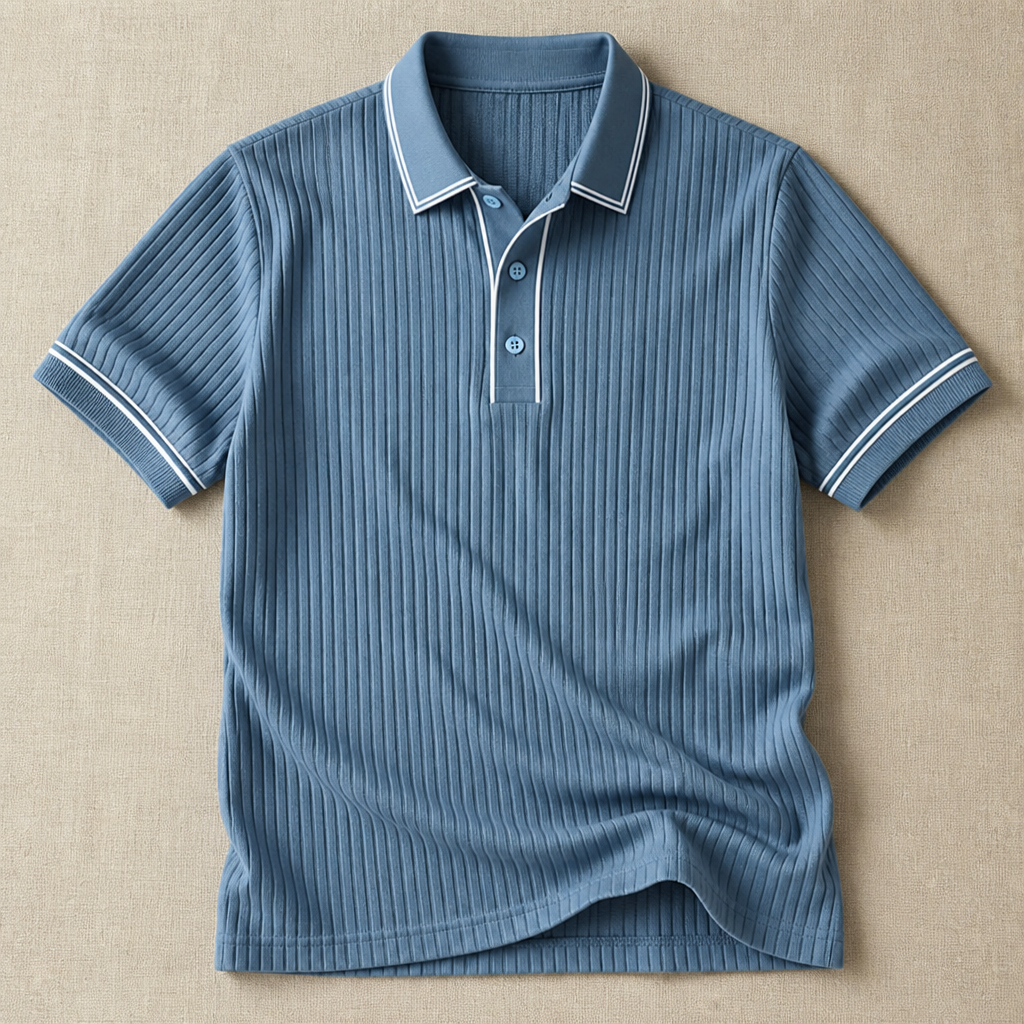 AeroStride™ – Breathable Lightweight Polo Shirt with Contrast Trim