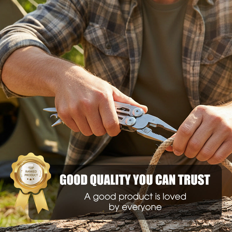 Compact Stainless Steel Multi-Tool with Pliers – 12 Functions